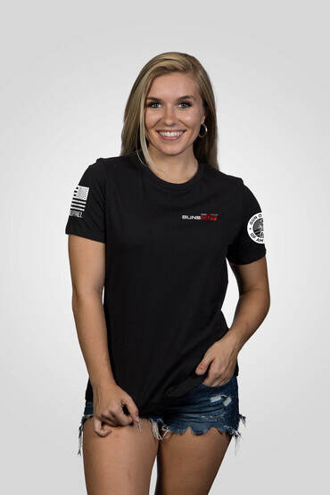 Nine Line 2A GunsOut Short Women's Sleeve T-Shirt in Black